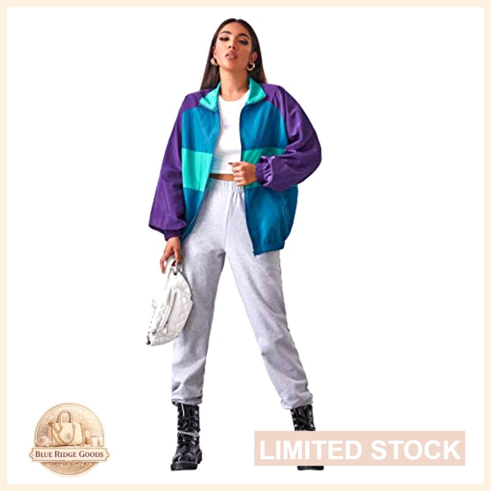 Lightweight Windbreaker Patchwork Sport Jacket Lo… - image 5